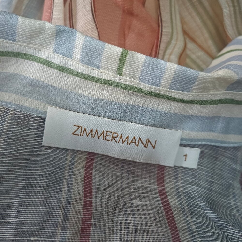 Zimmermann Rebellion Striped Midi Dress - Picture 12 of 13